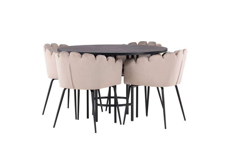 Copenhagen Matgrupp 115 cm Rund med 4 Limhamn stolar - Beige - Products - Möbler - Bord & matgrupp - Matgrupp