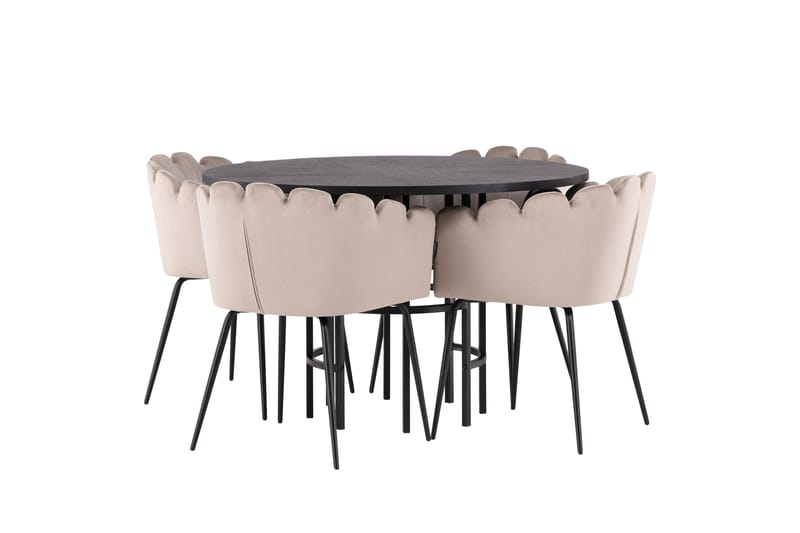 Copenhagen Matgrupp 115 cm Rund med 4 Limhamn stolar - Beige - Products - Möbler - Bord & matgrupp - Matgrupp