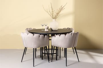 Copenhagen Matgrupp 115 cm Rund med 4 Limhamn stolar - Beige - Products - Möbler - Bord & matgrupp - Matgrupp