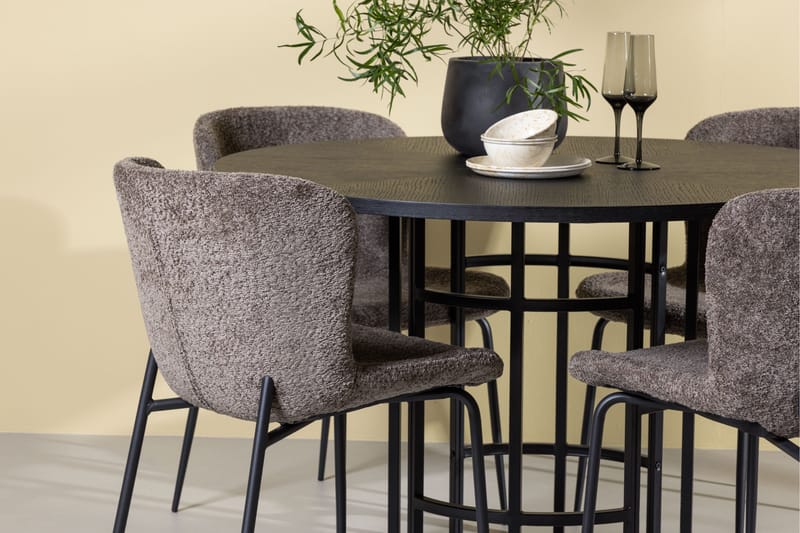 Copenhagen Matgrupp 115 cm Rund med 4 Modesto stolar - Beige - Products - Möbler - Bord & matgrupp - Matgrupp