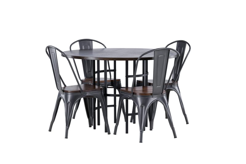 Copenhagen Matgrupp 115 cm Rund med 4 Tempe stolar - Mocca - Products - Möbler - Bord & matgrupp - Matgrupp