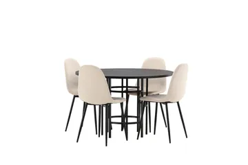 Copenhagen Matgrupp 115 cm Rund med 4 Polar stolar - Beige - Products - Möbler - Bord & matgrupp - Matgrupp