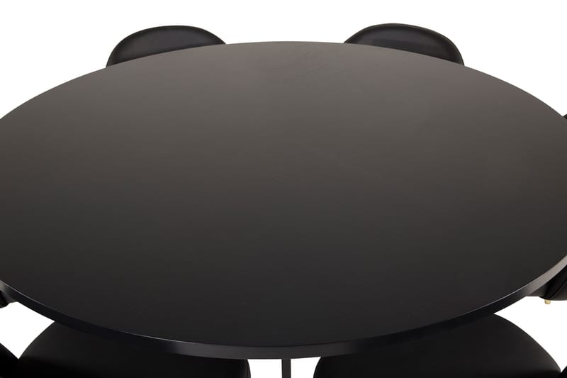 Copenhagen Matgrupp med 6 Valera Matstolar Mässing/Svart - Furniture Fashion - Products - Möbler - Bord & matgrupp - Matgrupp