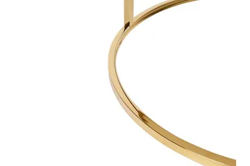 Coralla Soffbord 70 cm Runt Marmormönster - Vit/Guld - Products - Möbler - Bord & matgrupp - Soffbord