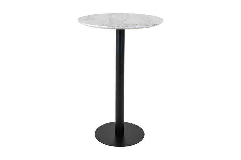 Daddeli Barbord 70 cm Rund, Vit/Grå/Svart