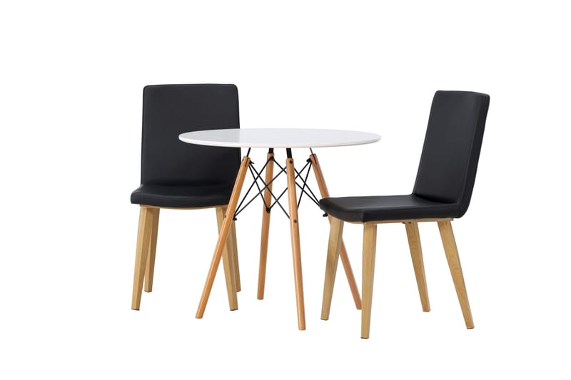 Danburi Matgrupp 60 cm Rund med 2 Today stolar - Svart - Products - Möbler - Bord & matgrupp - Matgrupp