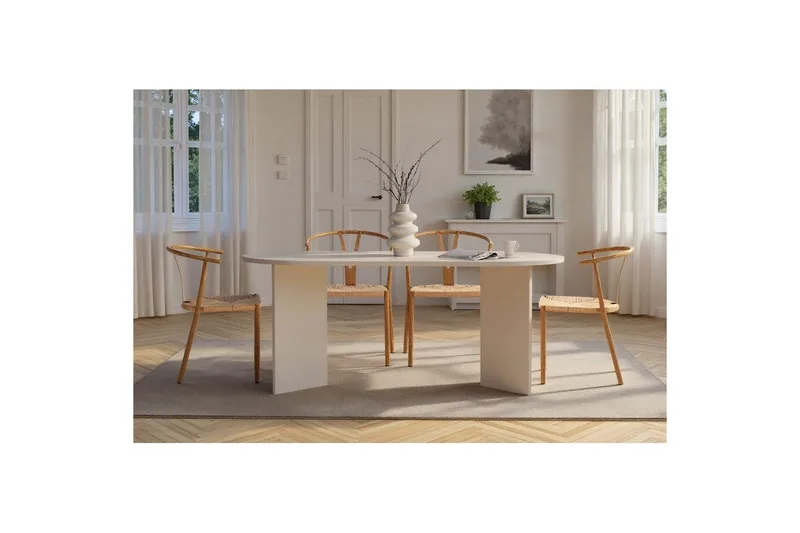 Dano Matbord 180 cm Oval - Natur/Vit - Products - Möbler - Bord & matgrupp - Matbord & köksbord