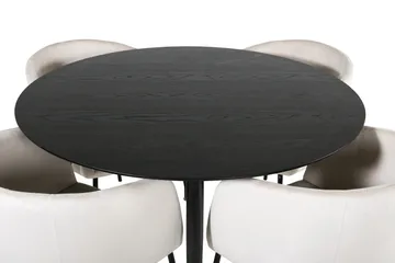 Dipp Matgrupp 115 cm Rund med 4 Berit stolar - Beige - Products - Möbler - Bord & matgrupp - Matgrupp