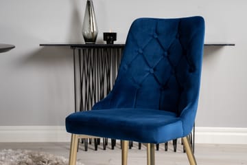 Dipp Matgrupp 115 cm Rund med 4 Velvet stolar - Svart - Products - Möbler - Bord & matgrupp - Matgrupp