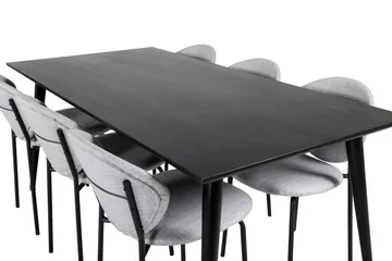 Dipp Matgrupp 180 cm Rektangulär med 6 Vault stolar - Svart - Products - Möbler - Bord & matgrupp - Matgrupp