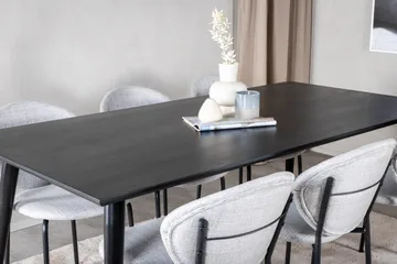 Dipp Matgrupp 180 cm Rektangulär med 6 Vault stolar - Svart - Products - Möbler - Bord & matgrupp - Matgrupp