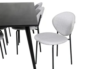 Dipp Matgrupp 180 cm Rektangulär med 6 Vault stolar - Svart - Products - Möbler - Bord & matgrupp - Matgrupp