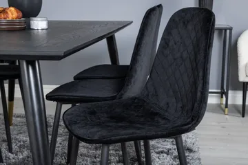 Dipp Matgrupp 180 cm Rektangulär med 6 Polar stolar - Svart/Guld - Products - Möbler - Bord & matgrupp - Matgrupp