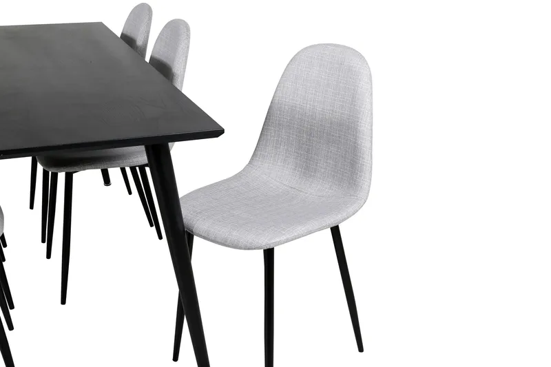 Dipp Matgrupp 180 cm Rektangulär med 6 Polar stolar - Svart - Products - Möbler - Bord & matgrupp - Matgrupp