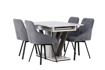 Disa Matgrupp 120 cm Rektangulär med 4 Rosie stolar - Svart - Products - Möbler - Bord & matgrupp - Matgrupp