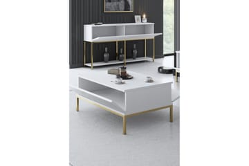 Dorlord Soffbord 90 cm - Vit/Guld - Products - Möbler - Bord & matgrupp - Soffbord