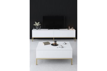 Dorlord Soffbord 90 cm - Vit/Guld - Products - Möbler - Bord & matgrupp - Soffbord