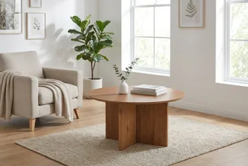 Edda Soffbord Rund 85 cm - Ek - Products - Möbler - Bord & matgrupp - Soffbord