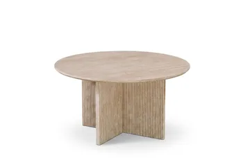 Edda Soffbord Rund 85 cm - Travertin - Products - Möbler - Bord & matgrupp - Soffbord