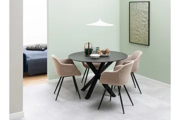 Ganesh Matbord 119 cm Rund - Svart - Products - Möbler - Bord & matgrupp - Matbord & köksbord