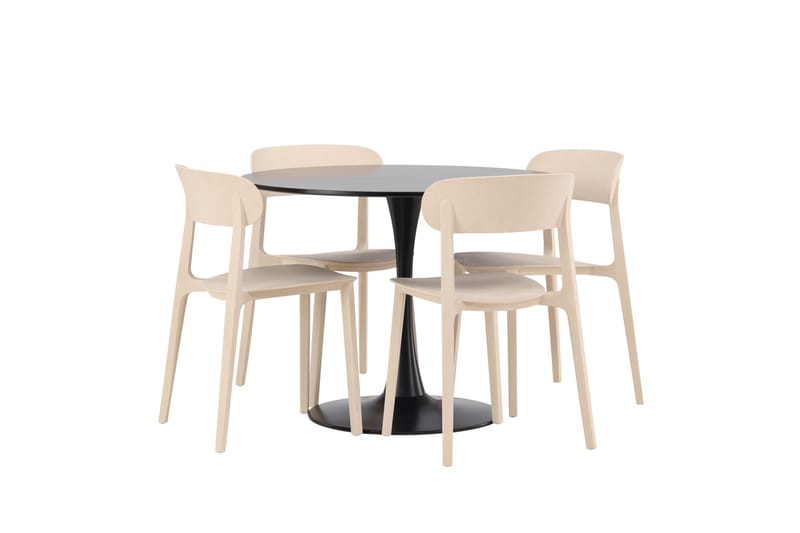Glade Matgrupp 100 cm Rund med 4 Åstol stolar - Beige - Products - Möbler - Bord & matgrupp - Matgrupp