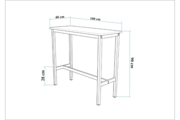 Heran Barbord 100 cm - Svart - Products - Möbler - Bord & matgrupp - Barbord & ståbord