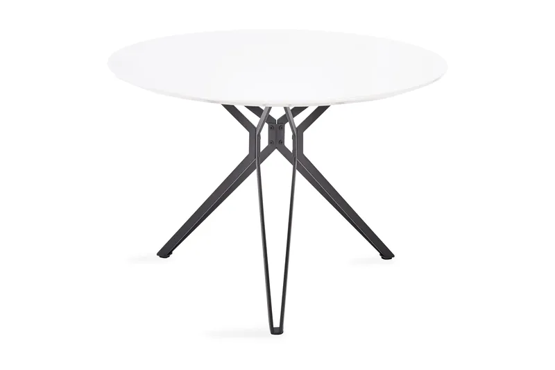 Hermelinda Matbord 120 cm, Vit/Svart
