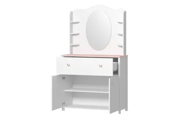 Hilts Sminkbord 110x42 cm - Vit/Rosa - Products - Möbler - Bord & matgrupp - Sminkbord & toalettbord