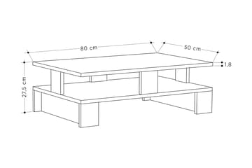 Huesca Soffbord 80x27,5x80 cm - Grå - Products - Möbler - Bord & matgrupp - Soffbord