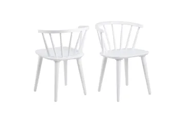 Ibiza Matgrupp Rund 110 cm + 4 st Matstolar - Vit - Products - Möbler - Bord & matgrupp - Matgrupp