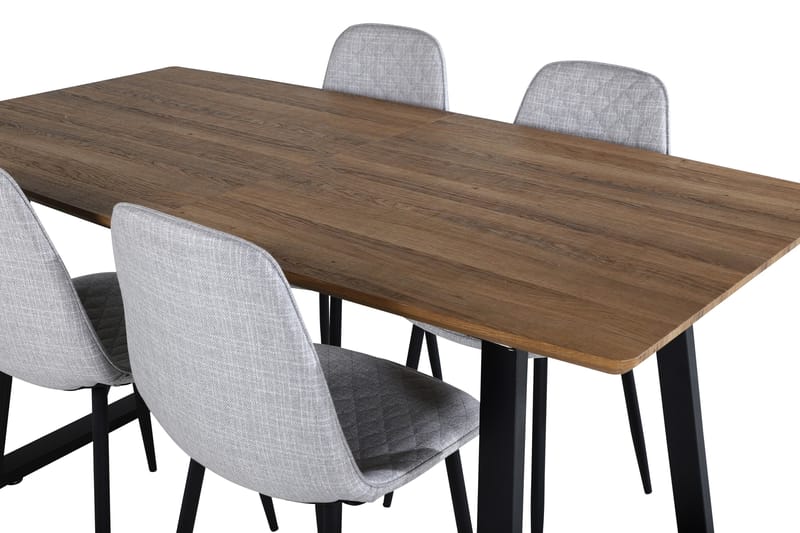 Inca Matgrupp 160 cm Rektangulär med 4 Polar stolar - Svart - Products - Möbler - Bord & matgrupp - Matgrupp