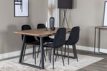Inca Matgrupp 160 cm Rektangulär med 4 Polar stolar - Svart - Products - Möbler - Bord & matgrupp - Matgrupp