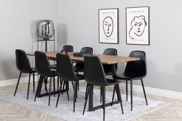 Inca Matgrupp 160 cm Rektangulär med 8 Polar stolar - Svart - Products - Möbler - Bord & matgrupp - Matgrupp