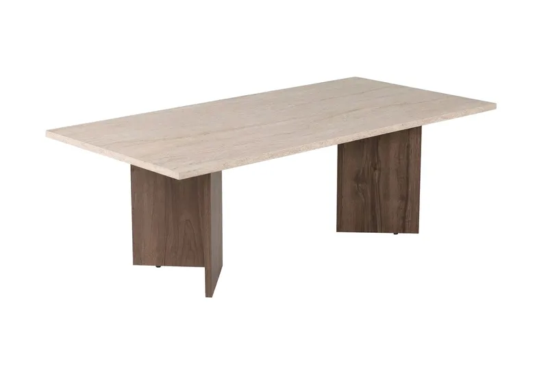 Isami Soffbord 119x40x60 cm - Travertin, Venezia-valnöt - Products - Möbler - Bord & matgrupp - Soffbord