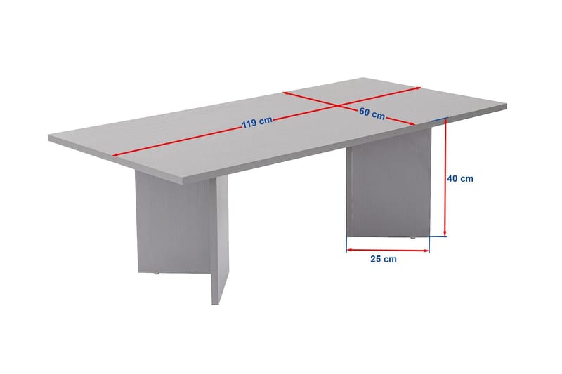 Isami Soffbord 119x40x60 cm - Travertin, Venezia-valnöt - Products - Möbler - Bord & matgrupp - Soffbord