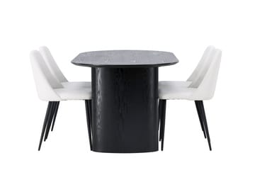 Isolde Matgrupp 180 cm Oval med 4 Night stolar - Svart - Products - Möbler - Bord & matgrupp - Matgrupp
