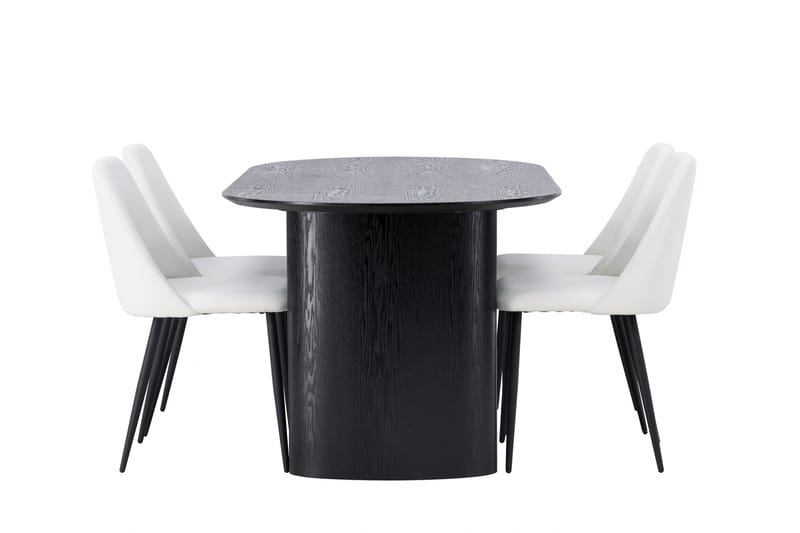 Isolde Matgrupp 180 cm Oval med 4 Night stolar - Svart - Products - Möbler - Bord & matgrupp - Matgrupp