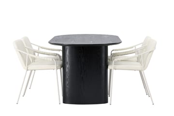 Isolde Matgrupp 180 cm Oval med 4 Tvista stolar - Beige - Products - Möbler - Bord & matgrupp - Matgrupp