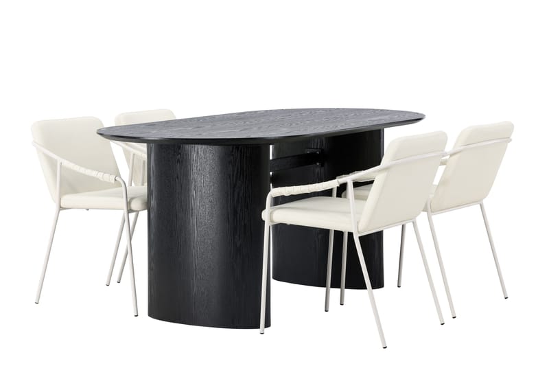 Isolde Matgrupp 180 cm Oval med 4 Tvista stolar - Beige - Products - Möbler - Bord & matgrupp - Matgrupp
