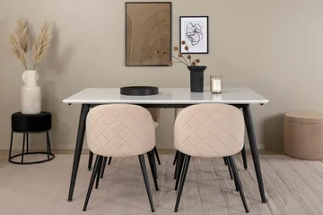 Jimmy matbord med 4st Velvet matstol - Products - Möbler - Bord & matgrupp - Matgrupp