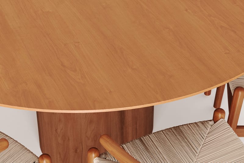 Juno Matgrupp runt 150 cm Ek med 6 Dastoori Matstolar - Ek - Products - Möbler - Bord & matgrupp - Matgrupp