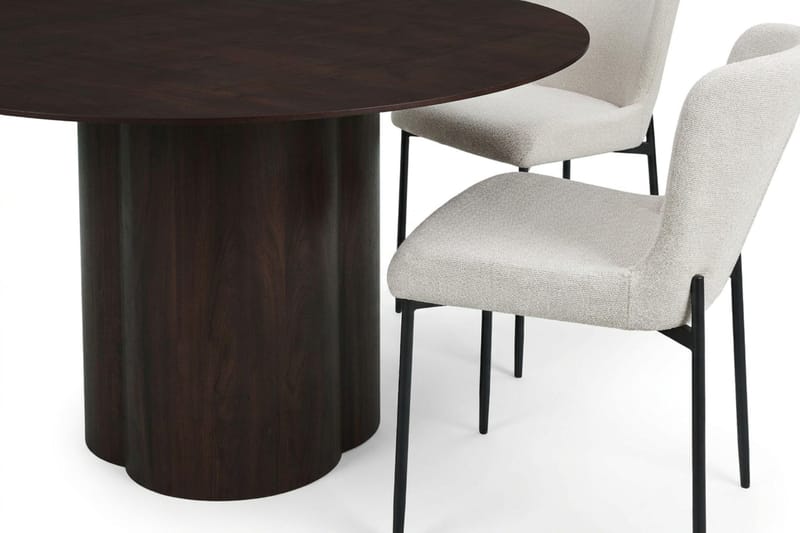 Juno Matgrupp runt 150 cm Rökt Ek med 6 Elsie Matstolar - Rökt ek - Products - Möbler - Bord & matgrupp - Matgrupp