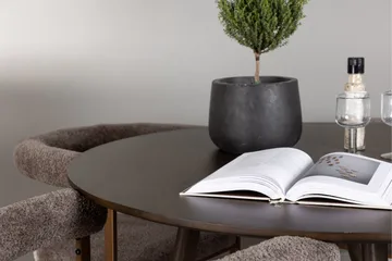 Kaseidon Matgrupp 100 cm Rund med 4 Morning stolar - Brun - Products - Möbler - Bord & matgrupp - Matgrupp