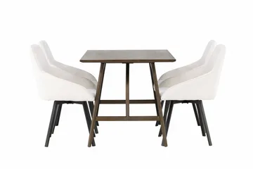 Kaseidon Matgrupp 120 cm Rektangulär med 4 Rosie stolar - Beige - Products - Möbler - Bord & matgrupp - Matgrupp