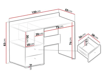 Edson Skrivbord 120 cm - Products - Möbler - Bord & matgrupp - Kontorsbord - Datorbord