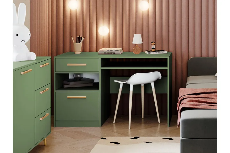 Escaldes Skrivbord 125 cm - Grön - Products - Möbler - Bord & matgrupp - Kontorsbord - Datorbord