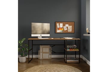 Parythe Skrivbord 160x75x160 cm med förvaring - Grön - Products - Möbler - Bord & matgrupp - Kontorsbord - Datorbord