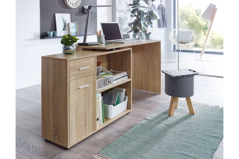 Gulshan Hörnskrivbord 120 cm - Brun/Natur - Products - Möbler - Bord & matgrupp - Kontorsbord - Skrivbord - Hörnskrivbord