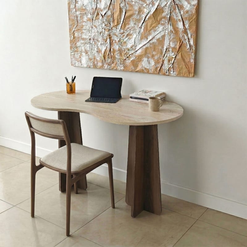 Soryn Skrivbord 120x75x60 cm - Travertine Walnut - Products - Möbler - Bord & matgrupp - Kontorsbord - Datorbord