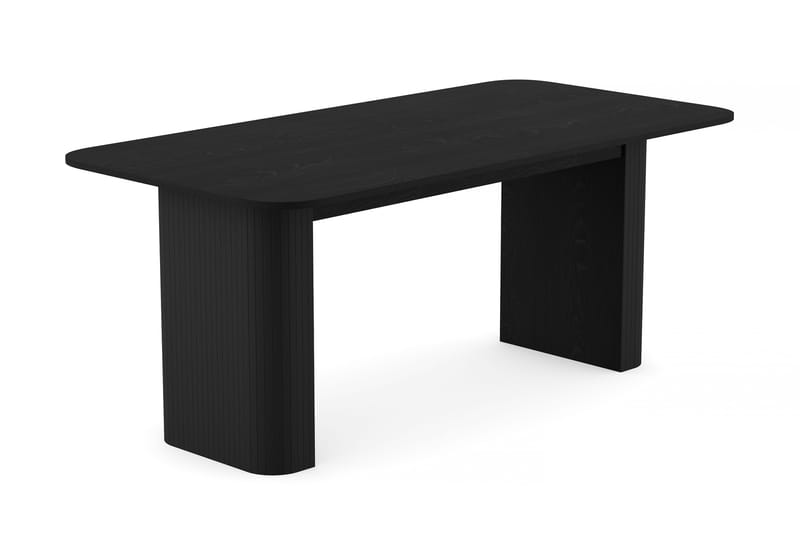 Kopparbo Matbord 180-240 cm Förlängningsbart med 6 Winston Matstolar - Svart / Beige / Metallben Svart - Products - Möbler - Bord & matgrupp - Matgrupp